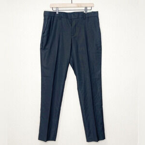 Perry Ellis 34x32 Flat Front Slim Fit‎ Dark Brown Mens Dress Pants